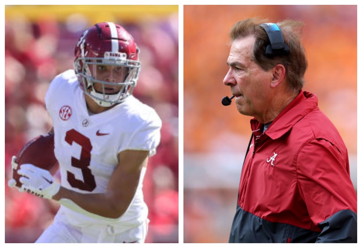 Alabama WR Jermaine Burton Starts And Fans Torch Nick Saban, ESPN