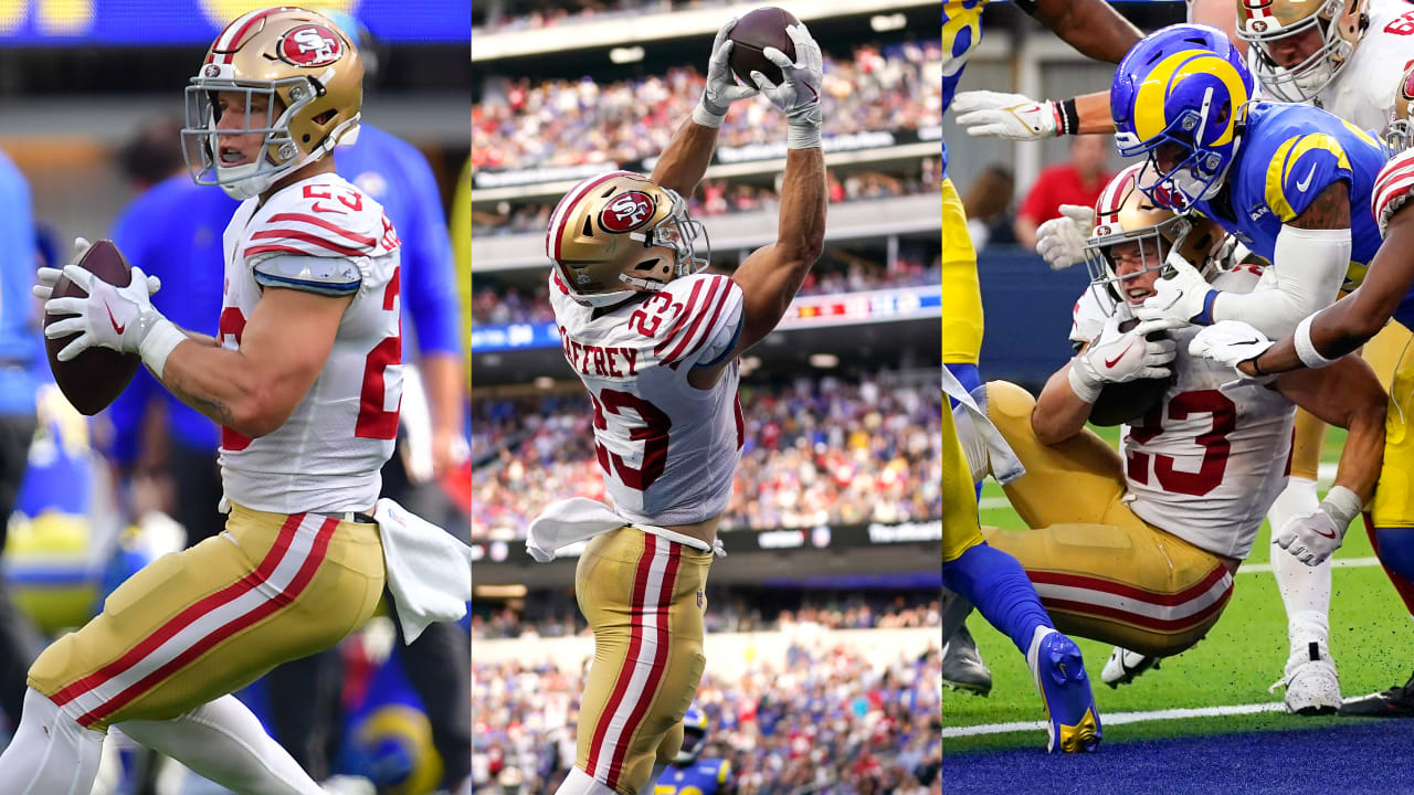 Niners RB Christian McCaffrey tallies rare touchdown hat trick in comeback win