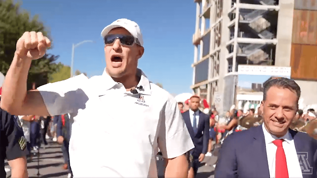 Rob Gronkowski Shows Up At Arizona Football Game And Goes Bonkers