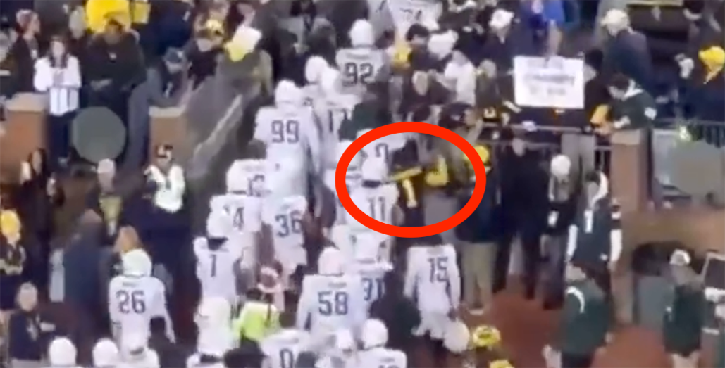 Video Prior To Michigan State Melee Shows UM Player Enter Tunnel Alone