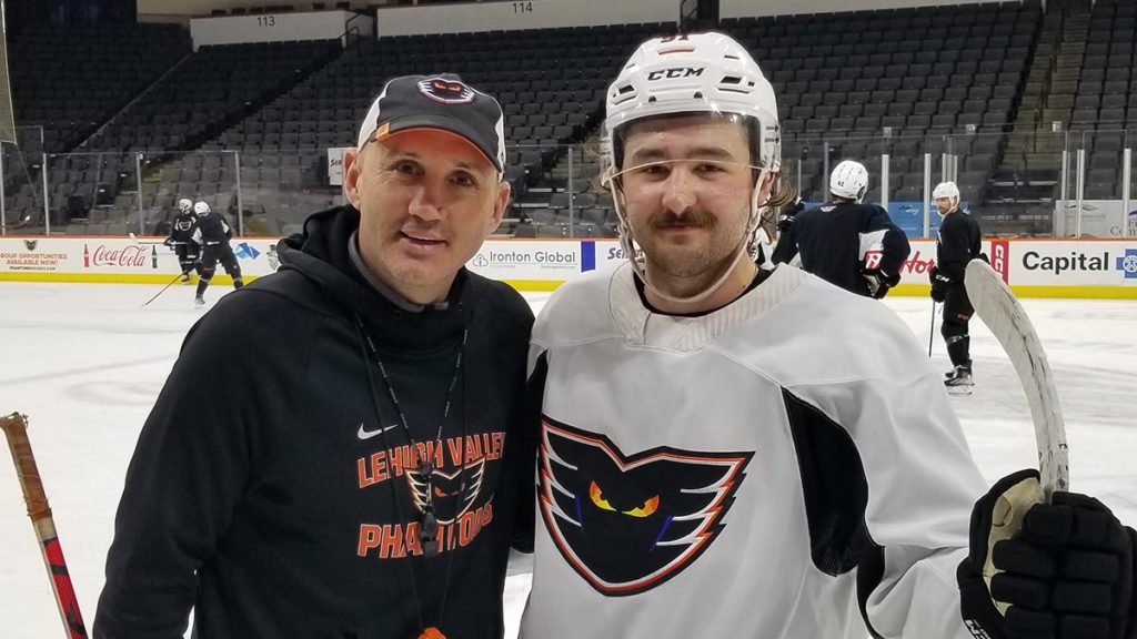 Phantoms rookie, coach share lifelong bond