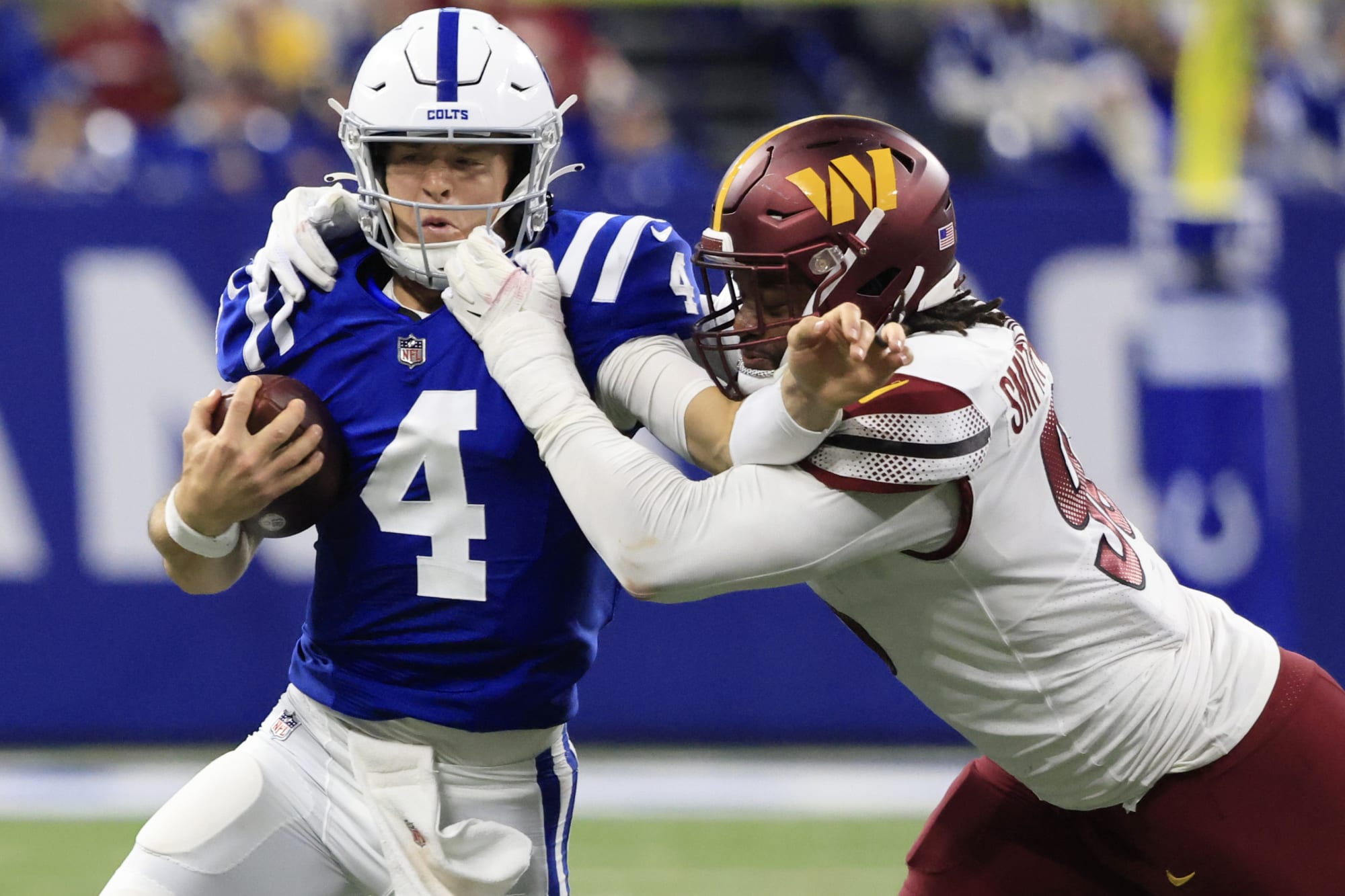 Sam Ehlinger didn’t help the Colts escape their blazing dumpster fire