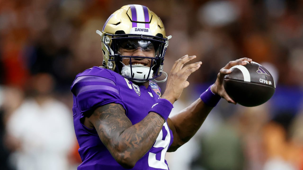 Four-round 2024 NFL mock draft: Raiders trade up for QB Michael Penix Jr. in Round 2