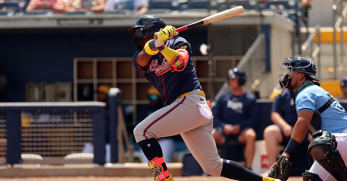 Ronald Acuña Jr. drives in four runs in zany 10-9 Atlanta Braves spring win over Blue Jays