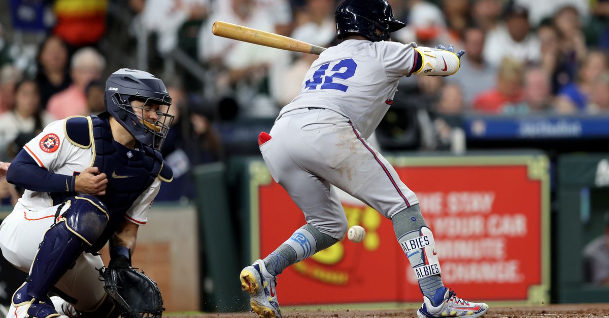 Braves uncertain Albies will play tonight after HBP