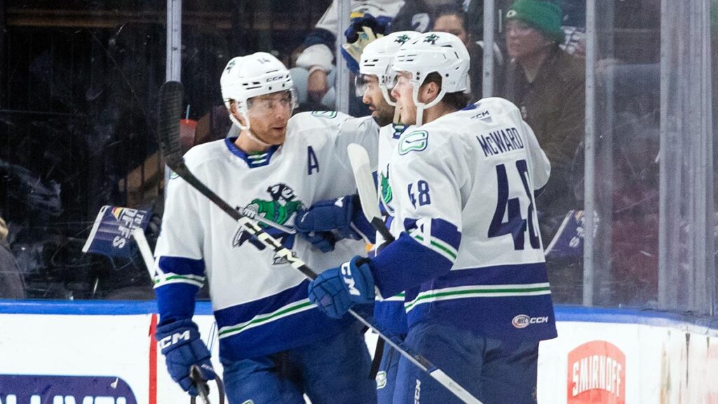 Dries powers Canucks past Eagles in opener