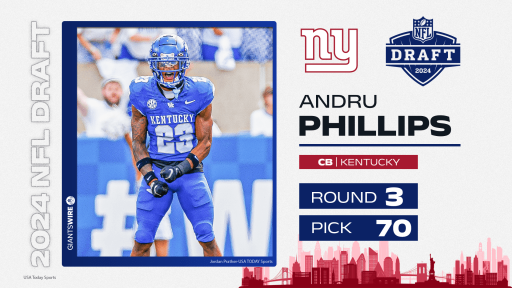 New York Giants select CB Andru Phillips in Round 3