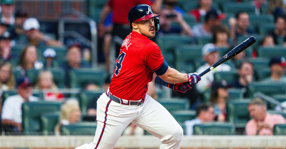 Adam Duvall in Wednesday’s lineup for the Braves against Mariners