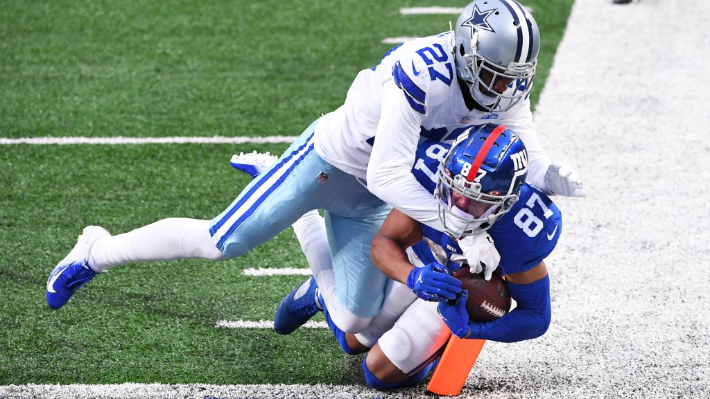 Cowboys’ Trevon Diggs on New York Giants’ anniversary uniforms: ‘Eww’
