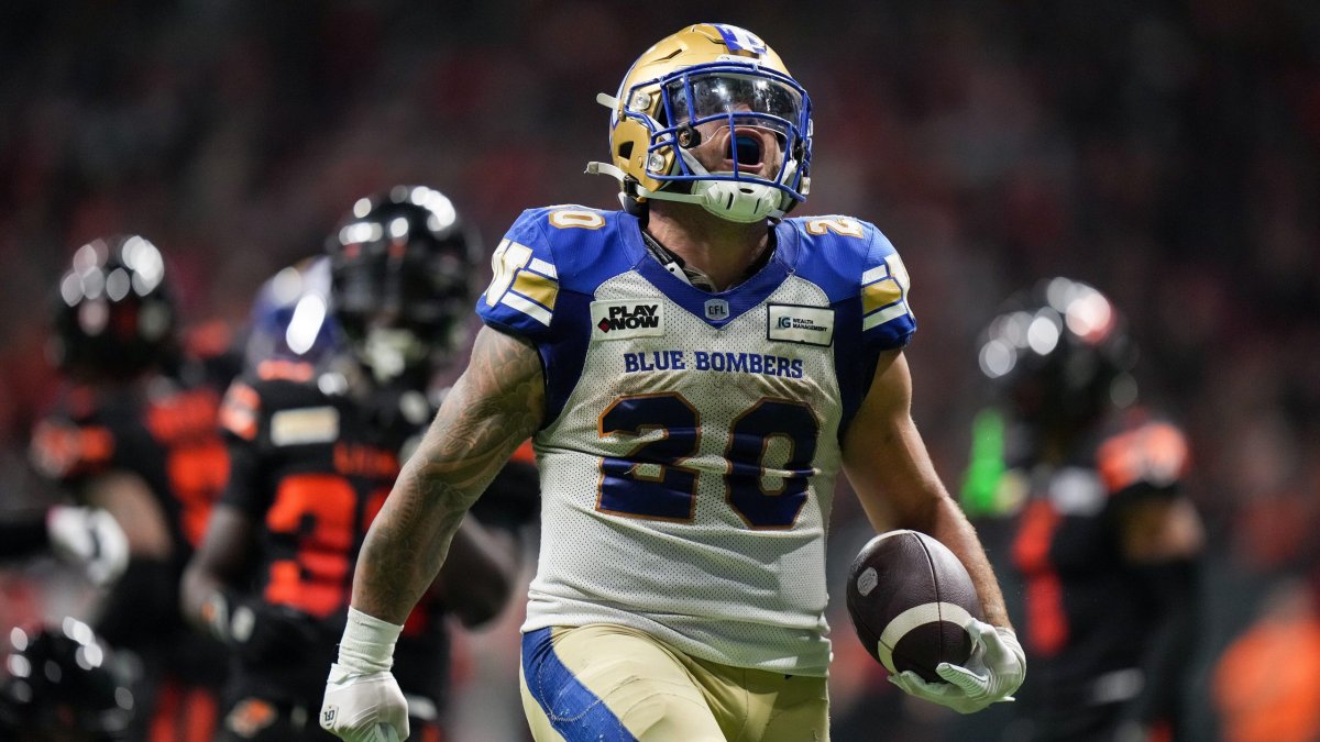 Brady Oliveira leads the way for the Blue Bombers