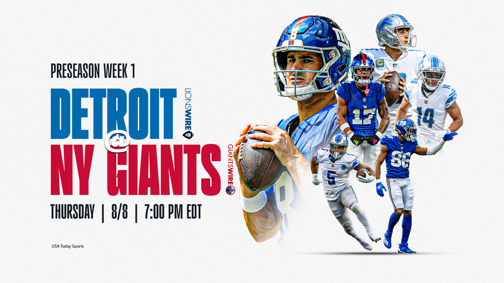 Giants vs. Lions: Time, television, radio and streaming schedule