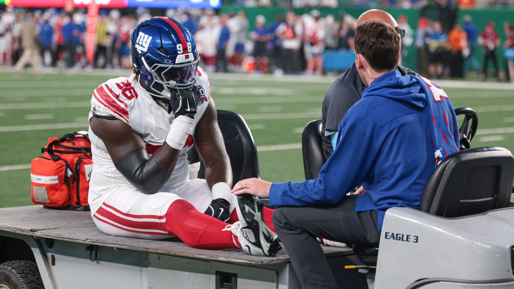 New York Giants DT Timmy Horne suffered torn Achilles vs. Jets