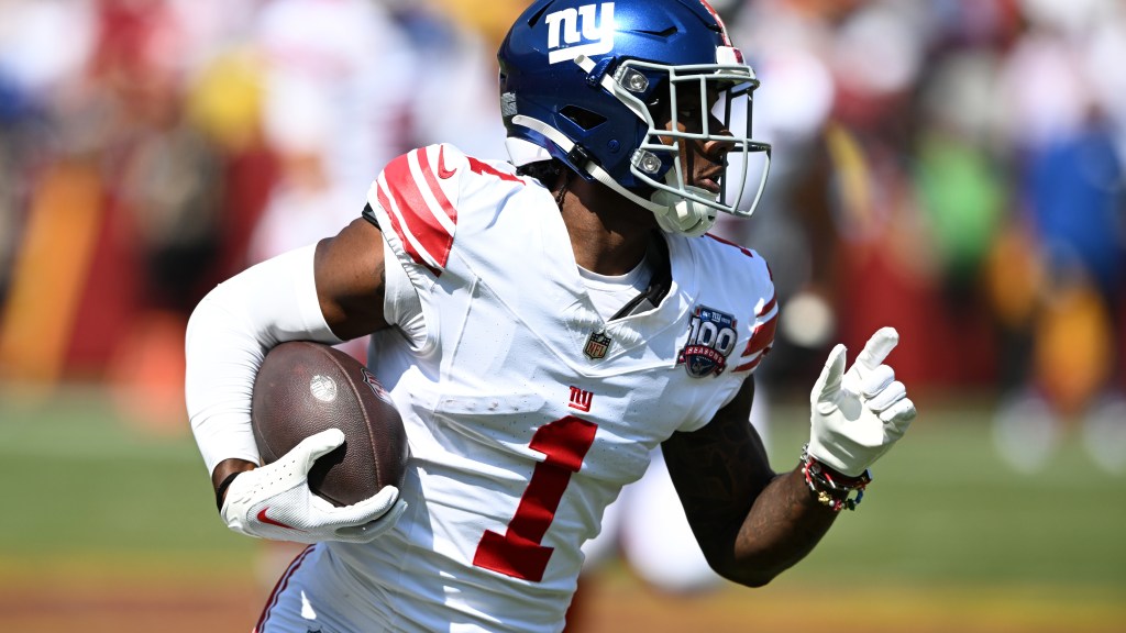 New York Giants’ Malik Nabers hauls in first NFL touchdown