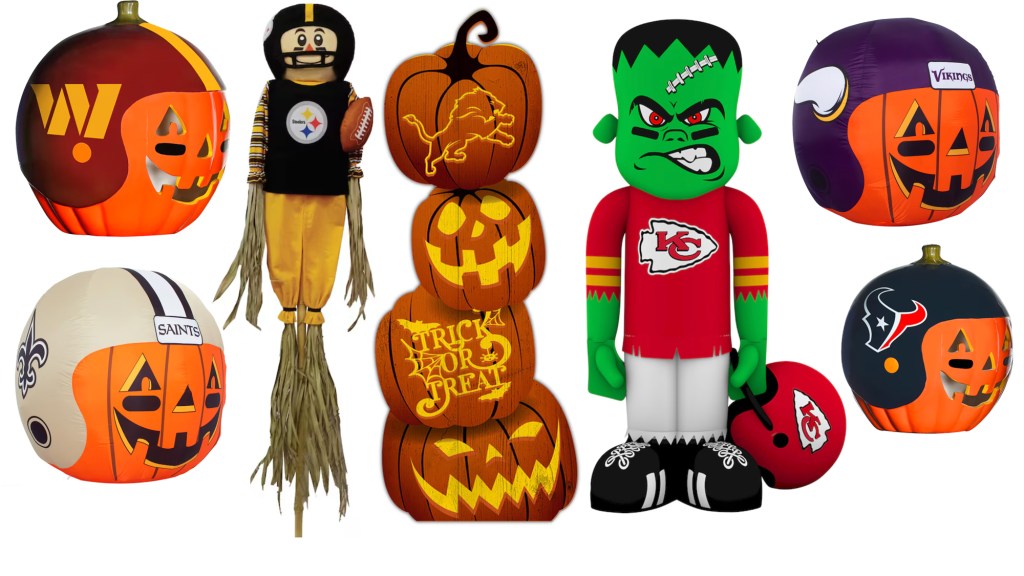 Get ready for Halloween with these NFL decorations including inflatables, scarecrows and more