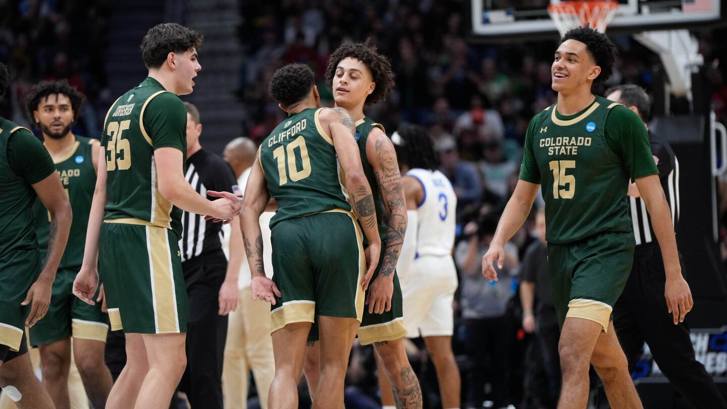 Kyan Evans and favored No. 12 seed Colorado State beat short-handed Memphis 78-70 in March Madness