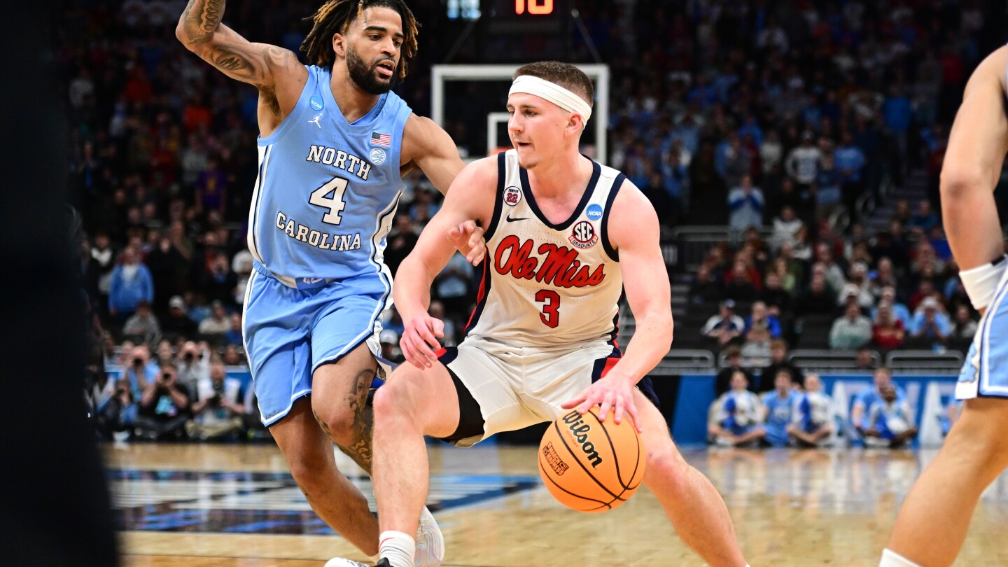 Ole Miss holds off frantic UNC comeback to beat Tar Heels 71-64 in NCAA Tournament