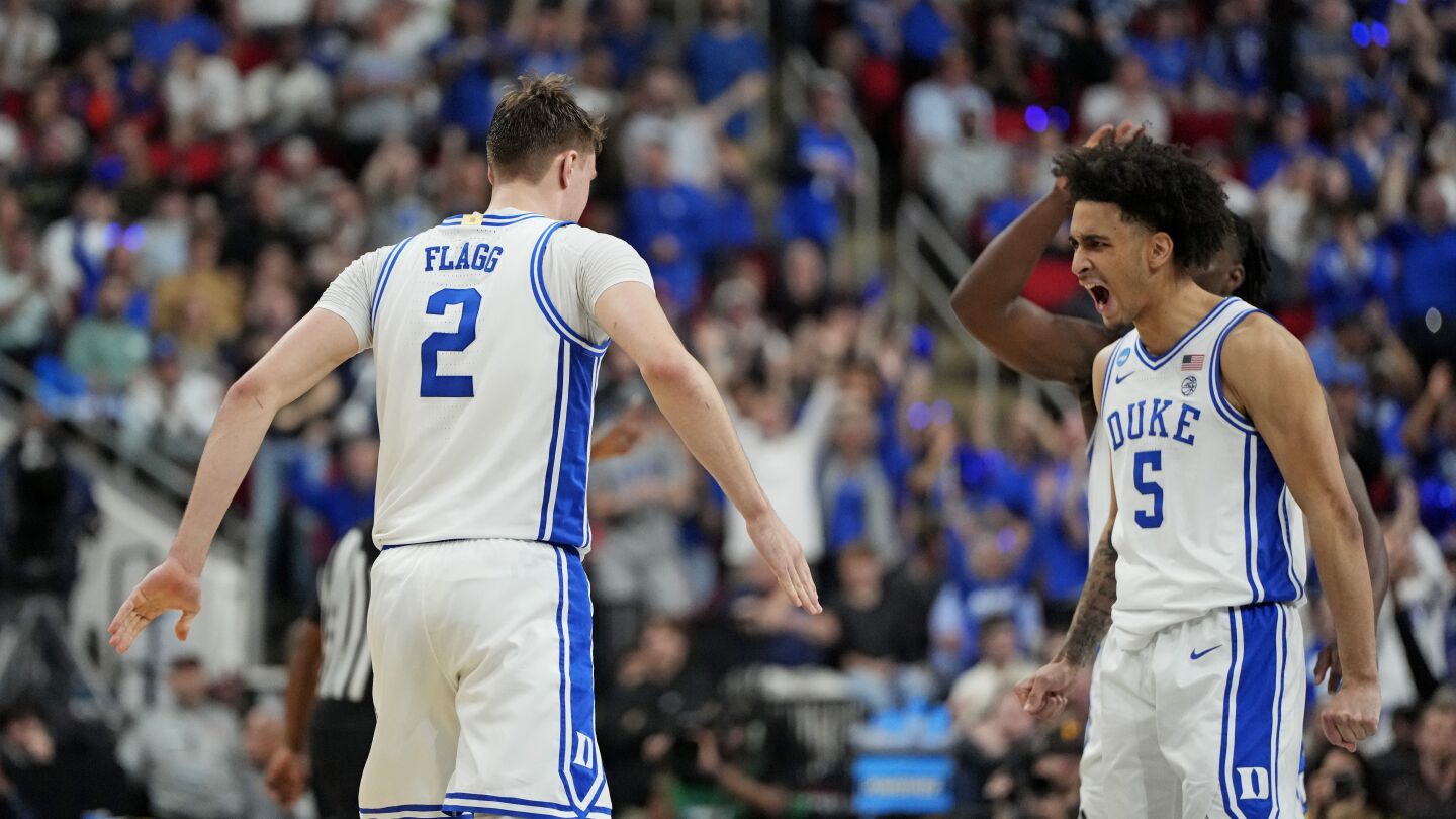 Proctor, Flagg help No. 1 seed Duke beat Baylor 89-66 to reach Sweet 16 of March Madness
