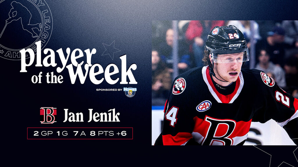 Senators’ Jeník named AHL Player of the Week