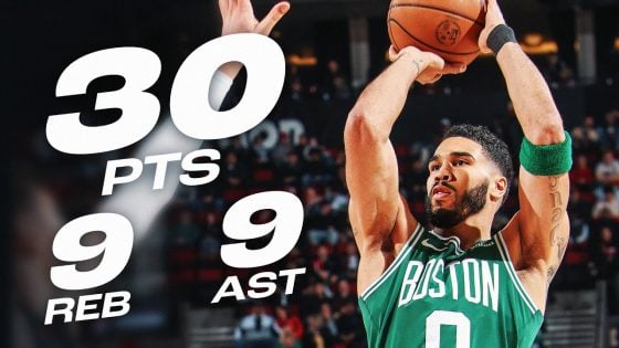 Tatum scores 30 as Celtics extend win streak against Trail Blazers