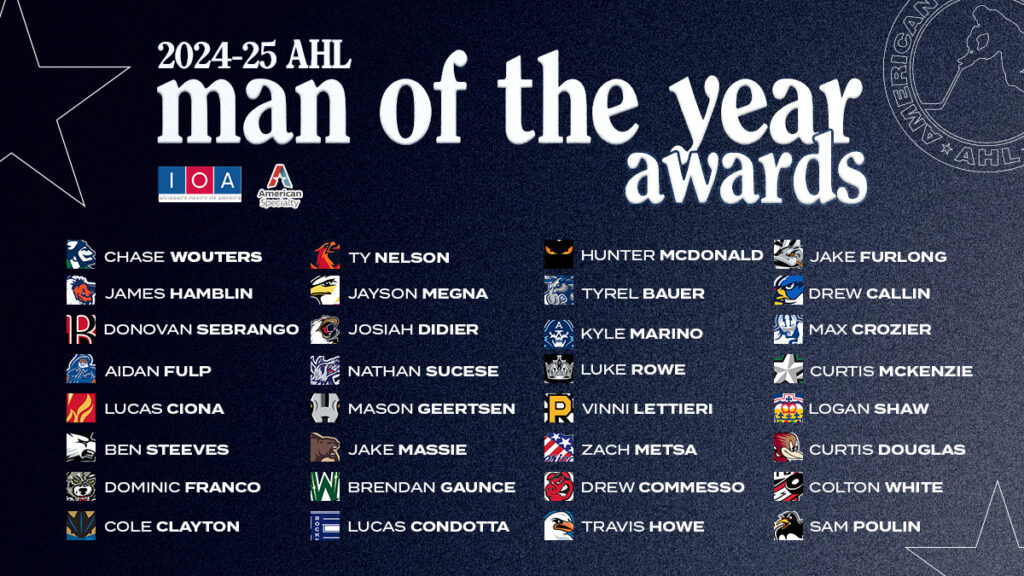 2024-25 AHL Man of the Year team winners named