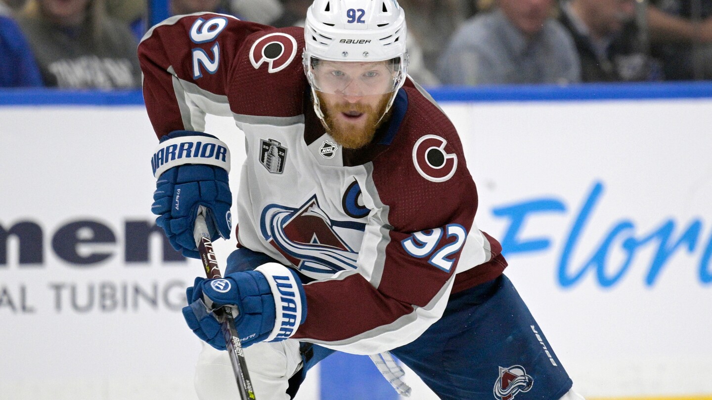 Gabriel Landeskog suits up for AHL's Colorado Eagles on Friday, 1st pro game in nearly 3 years