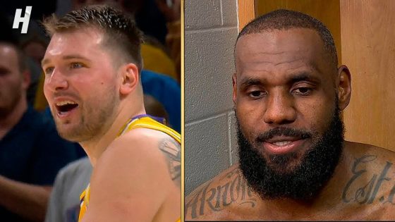 LeBron James reacts to Luka Doncic ejection in Lakers loss to Thunder