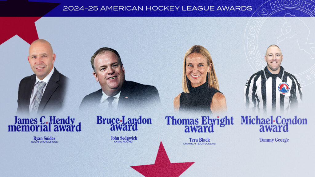 AHL names 2024-25 winners of excellence awards
