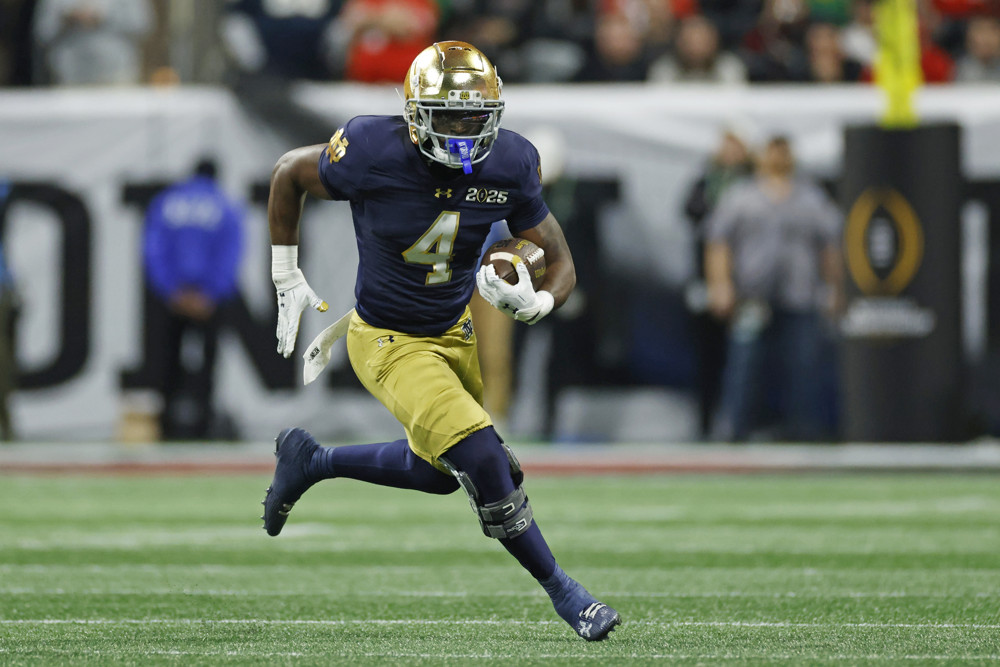 Jeremiyah Love RB Preseason 2026 NFL Draft Big Board for Bobby Bishop