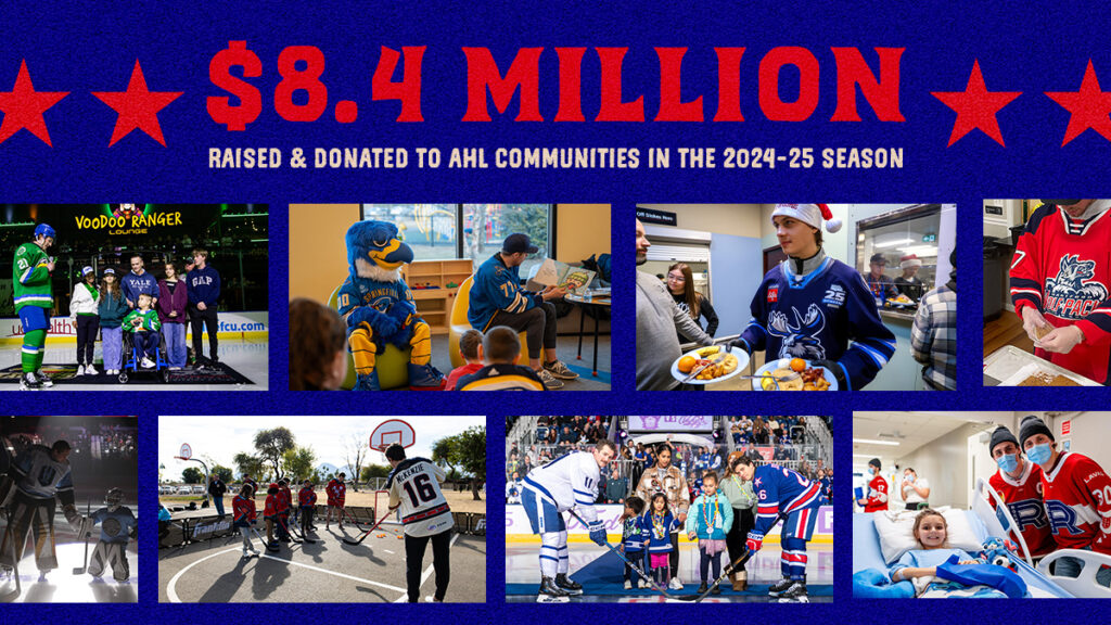 AHL, teams raise $8.4 million for charities in 2024-25