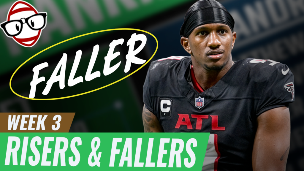Risers and Fallers Episode Featuring Michael Penix Jr. on the front.