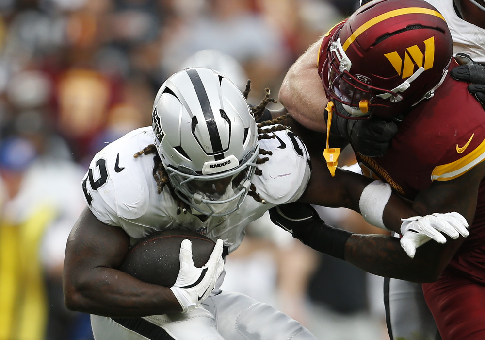 Ashton Jeanty is tackled before his close up in the Week 5 Fantasy Football Start/Sit