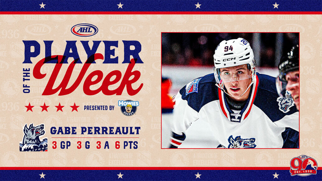 Wolf Pack’s Perreault named AHL Player of the Week