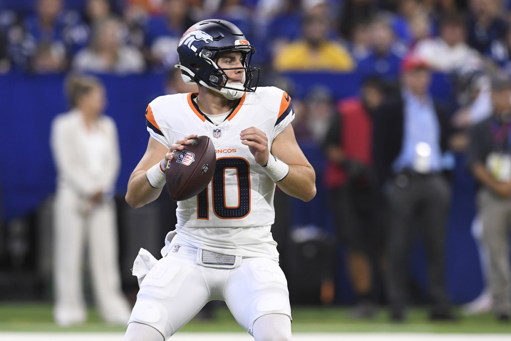 Bo Nix featured in the Week 16 Dynasty Nerds App League Preview Fantasy Football DNA Week 15 Recap