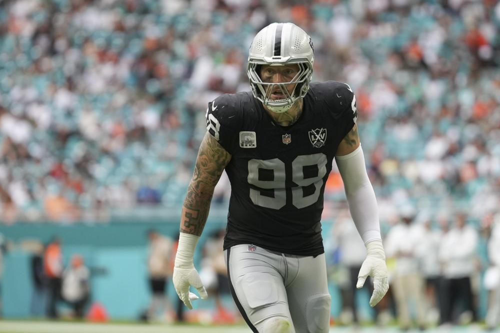 Max Crosby DL Las Vegas Raiders Week 16 IDP Start/Sit Playoff Semifinals Rankings