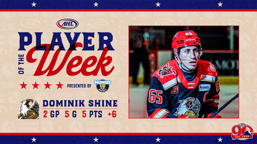 Griffins’ Shine named AHL Player of the Week