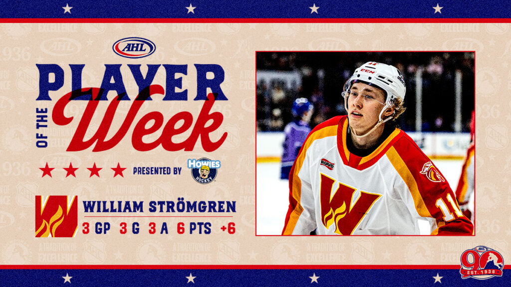 Wranglers’ Strömgren named AHL Player of the Week