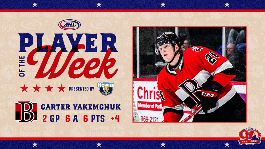 Senators’ Yakemchuk named AHL Player of the Week