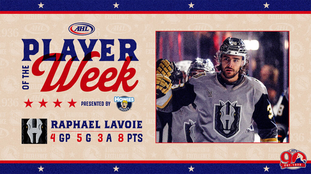 Silver Knights’ Lavoie named AHL Player of the Week