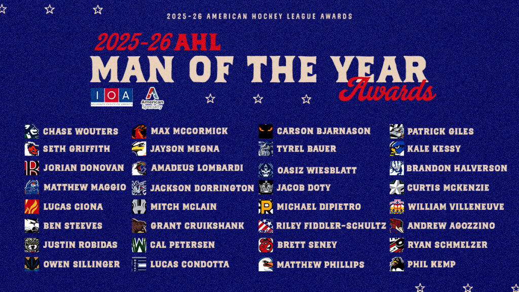 2025-26 AHL Man of the Year team winners named