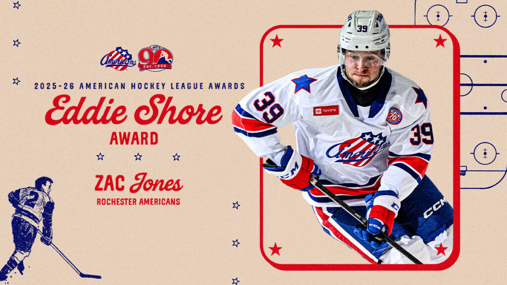 Amerks’ Jones earns Eddie Shore Award