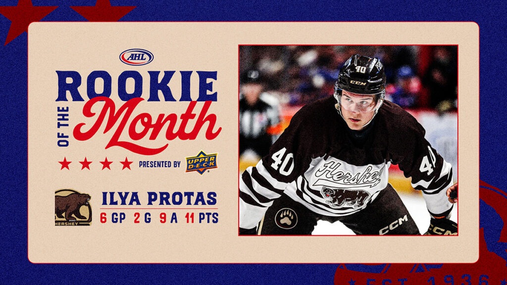 Bears’ Protas named AHL Rookie of the Month for April