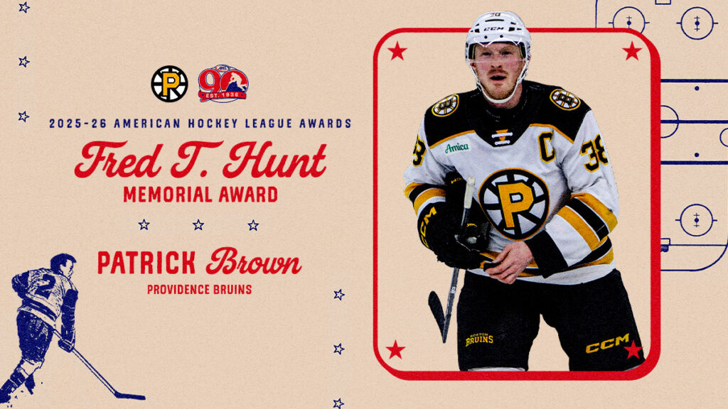 Bruins’ Brown voted winner of Fred T. Hunt Memorial Award