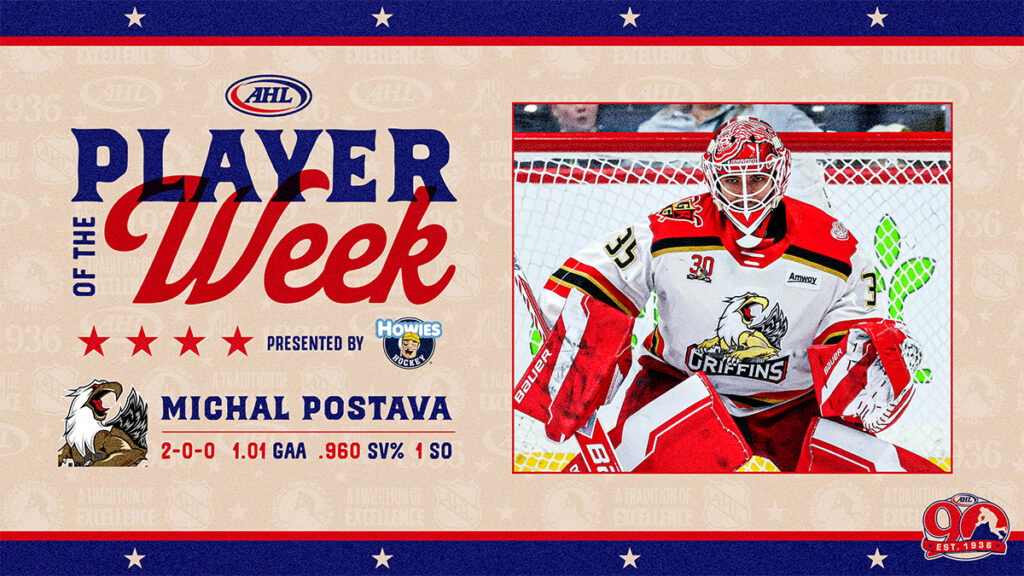 Griffins’ Postava named AHL Player of the Week