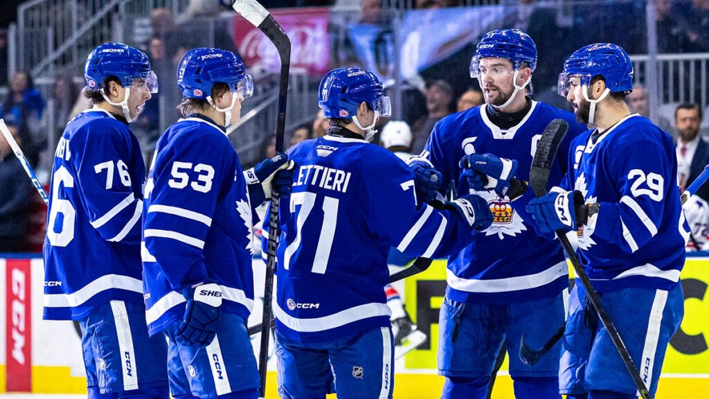 Lettieri’s hat trick leads Marlies to Game 1 win