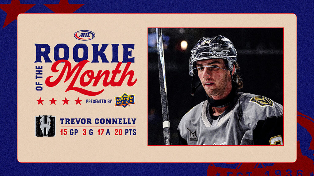 Silver Knights’ Connelly named AHL Rookie of the Month for March