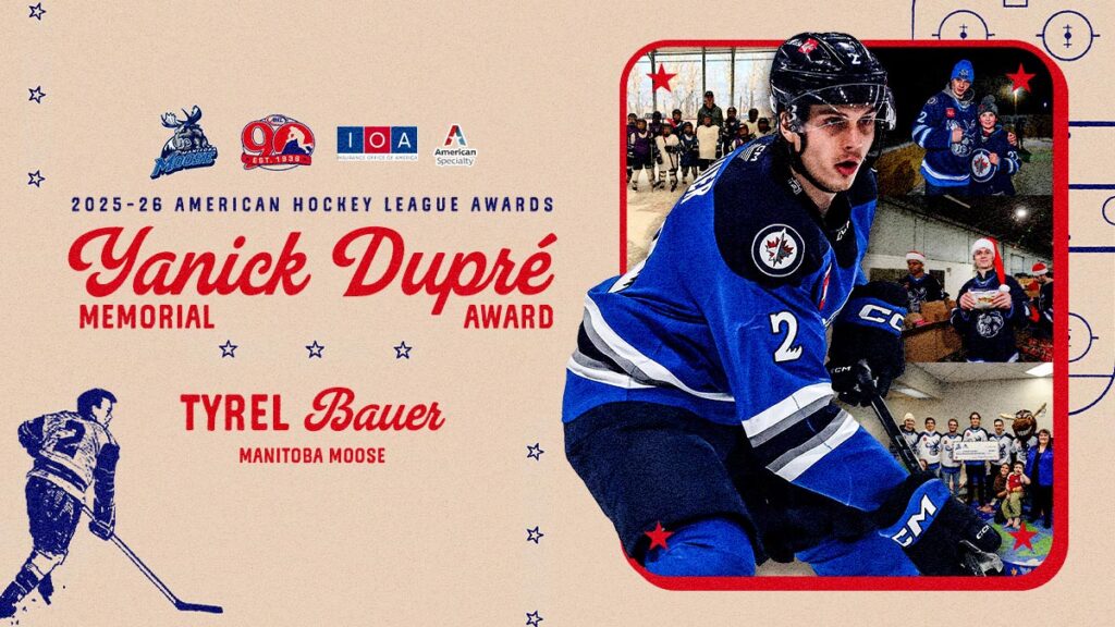 Moose’s Bauer selected as AHL Man of the Year