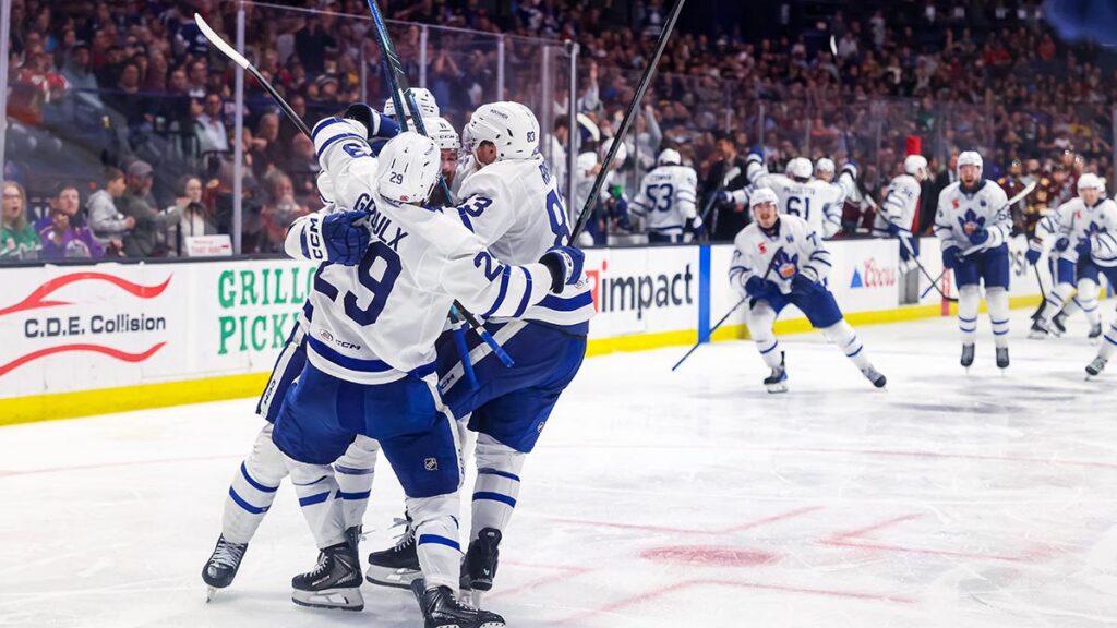 Shaw lifts Marlies to OT win in Game 2